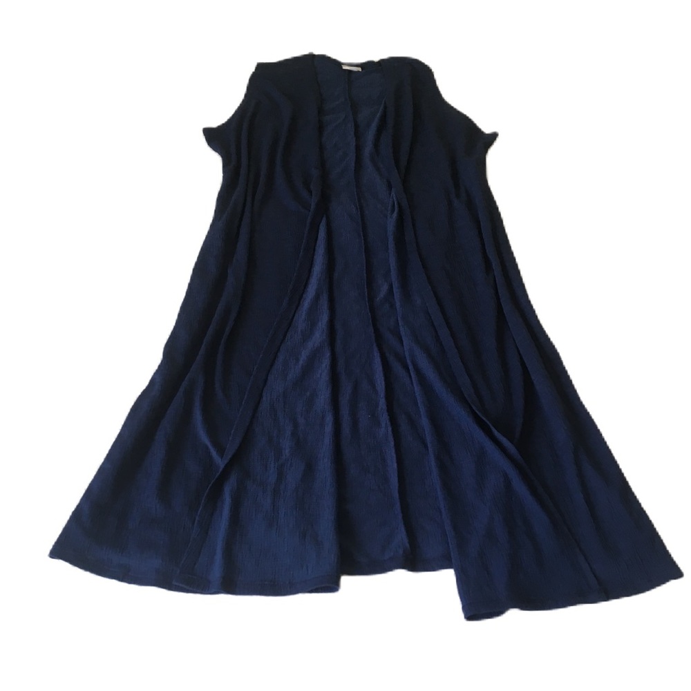 LuLaRoe Long Open Navy Blue Cardigan Shirt - Picture 2 of 11